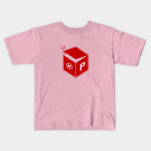 Pandora's box minimalist art . Fpr ancient greek mythology fans in red ink Kids T-Shirt by croquis design